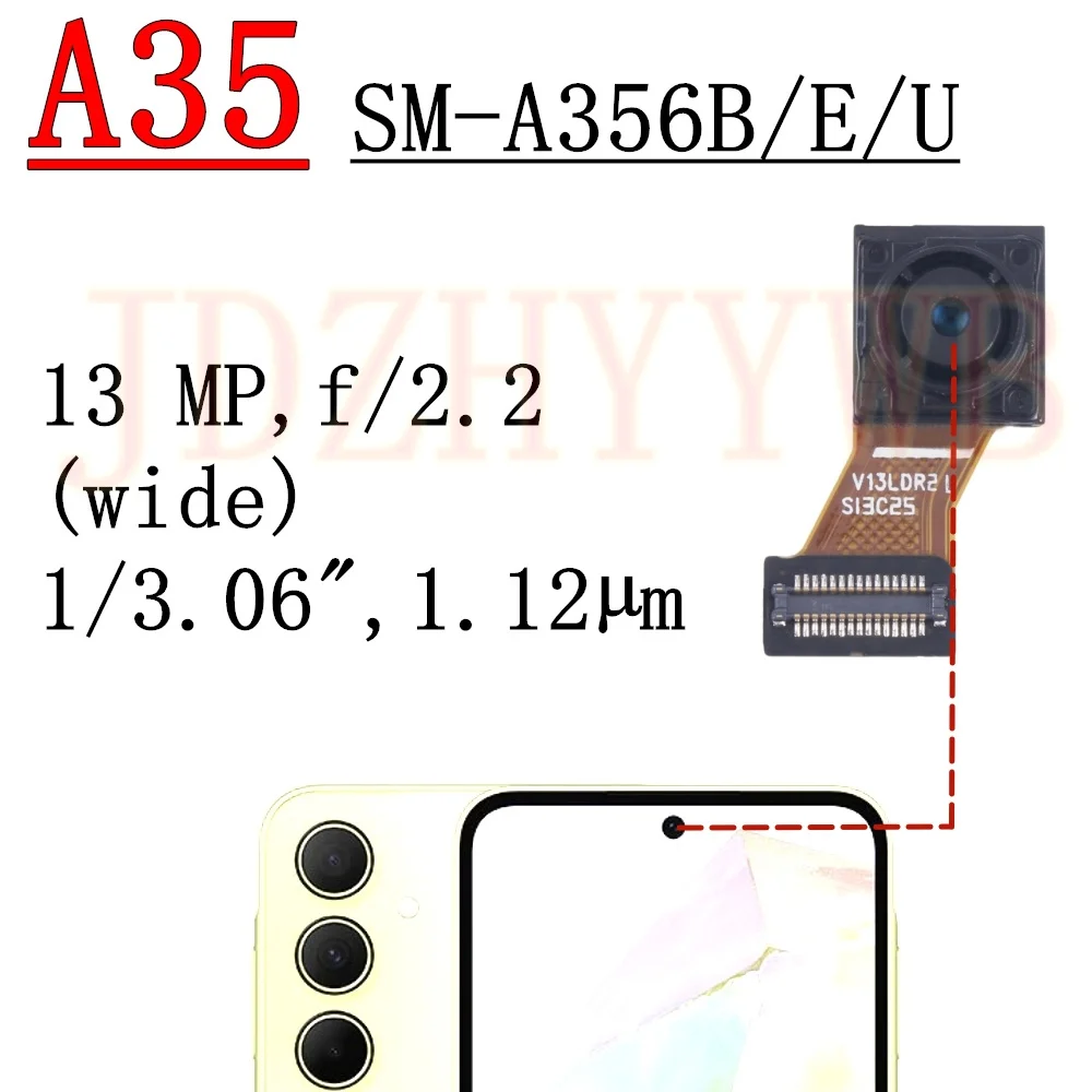 

Задняя передняя камера для Samsung Galaxy A35 SM-A356 A356B Фронтальная камера для селфи Широкая задняя часть Основный модуль камеры Замена гибкого кабеля