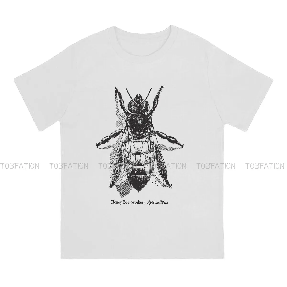 Beekeeping Bee Keeper Crewneck TShirts Honey Vintage Scientific Illustration  Personalize Men's T Shirt Hipster Clothing