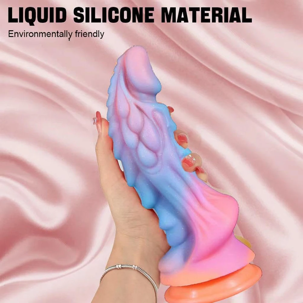 Realistic Monster Dildo Sex Toys Huge Anal Dildo with Strong Suction Cup for Hands-Off Play, Liquid Silicone Thick Dildos Adult - Image 4
