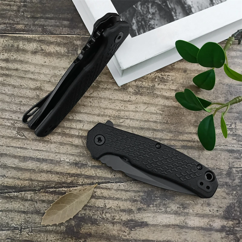 KS 1407 Pocket Folding Knife 8Cr13Mov Blade Nylon Fiber Handle EDC Hunting Self-defense Survival Cutting Wilderness Camping Tool