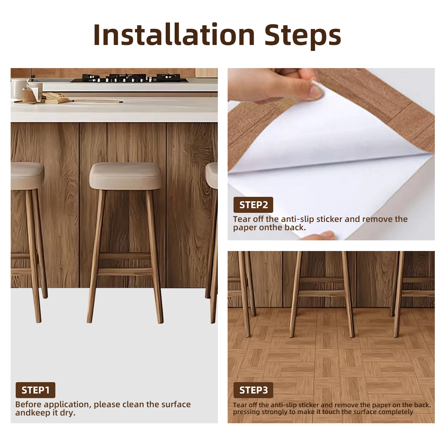 6/10/20 قطعة الفينيل الطابق و صور مطبوعة للحوائط ذاتية اللصق المضادة للانزلاق ملصقات أرضية مقاومة للماء DIY بها بنفسك المطبخ غرفة نوم سبلاش الحرس