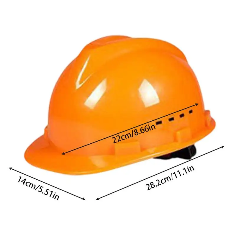 Construction Hat For Men Vented Protective Hard Hat Cool Adjustable Head Protector Smash Absorbing Head Protection For Outdoor