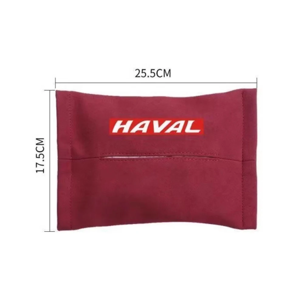 Good Quality New For Haval H6 3rd Gen Car Mounted Tissue Box H5 H9 M6 DARGO JOLION Suede Hanging Tissue Bag Interior Supplies