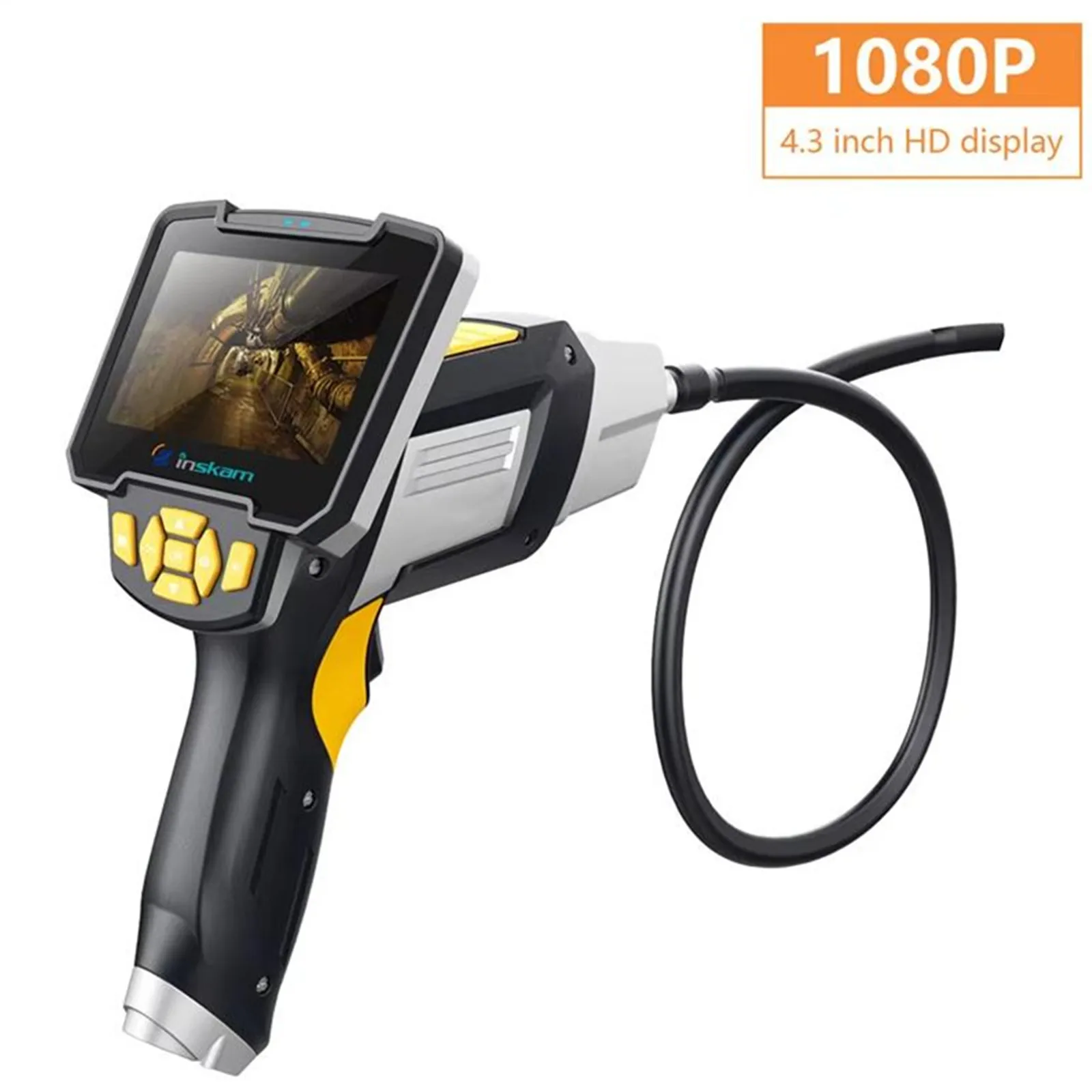 HD 1080P Waterproof Endoscope Pipeline Spyglass Handheld 4.3 Inch Screen Underwater Far Photograph Video Safety An Examination