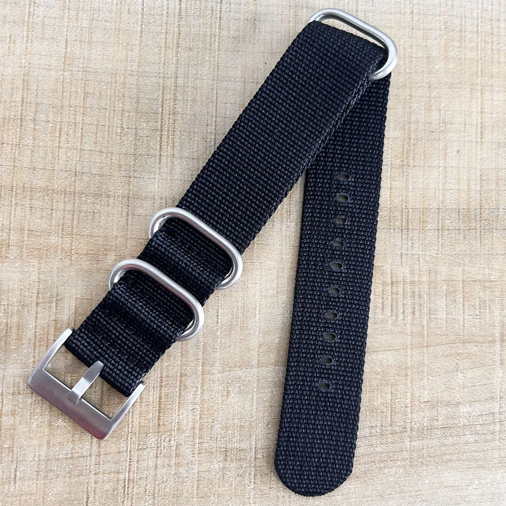 20mm/22mm Nylon Watch Strap with Steel Buckle