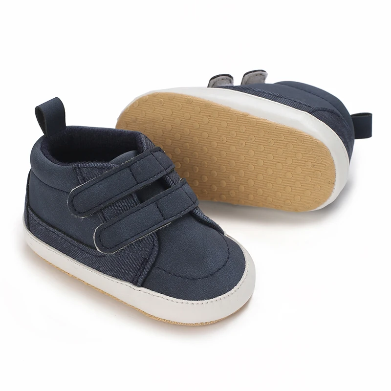 Frühling und Herbst neue modische und schlichte High-Top-Stoffschuhe für Neugeborene, bequeme Lauflernschuhe mit weicher Sohle für Anfänger – Detail 13