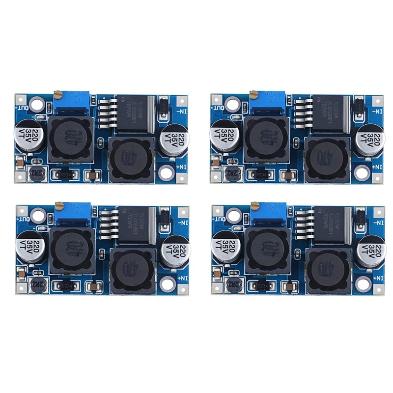 4 Stuks Verstelbare DC-DC Buck Boost Converter Automatische Brede Spanningsregelaar Xl6009 Spanningsmodule