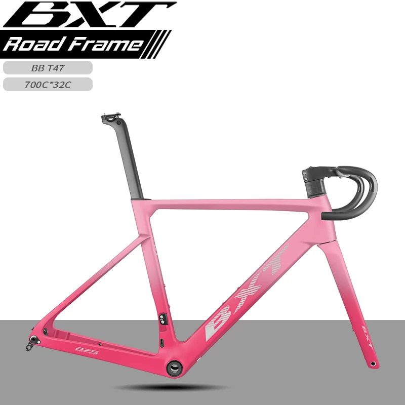 

BXT T1000 Carbon Road Bicycle Frameset Road Frame-275 Carbon Fibre Disc Brake F/R Road Frame can choose 380mm handlebar