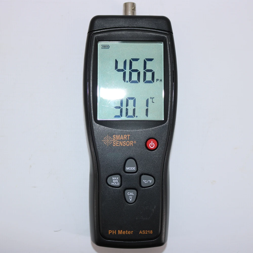 Handheld AS218 Smart Sensor PH Meter Meter Soil Acidity Meter Water Quality Tester 0.00 ~ 14.00ph