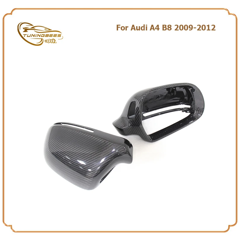 Replacement Style Carbon Fiber Rearview Side Door Mirror Cover For Audi A4 B8 A3 S3 RS3 A5 A6L RS6 A8L S8 Q3 2009 2010 2011 2012