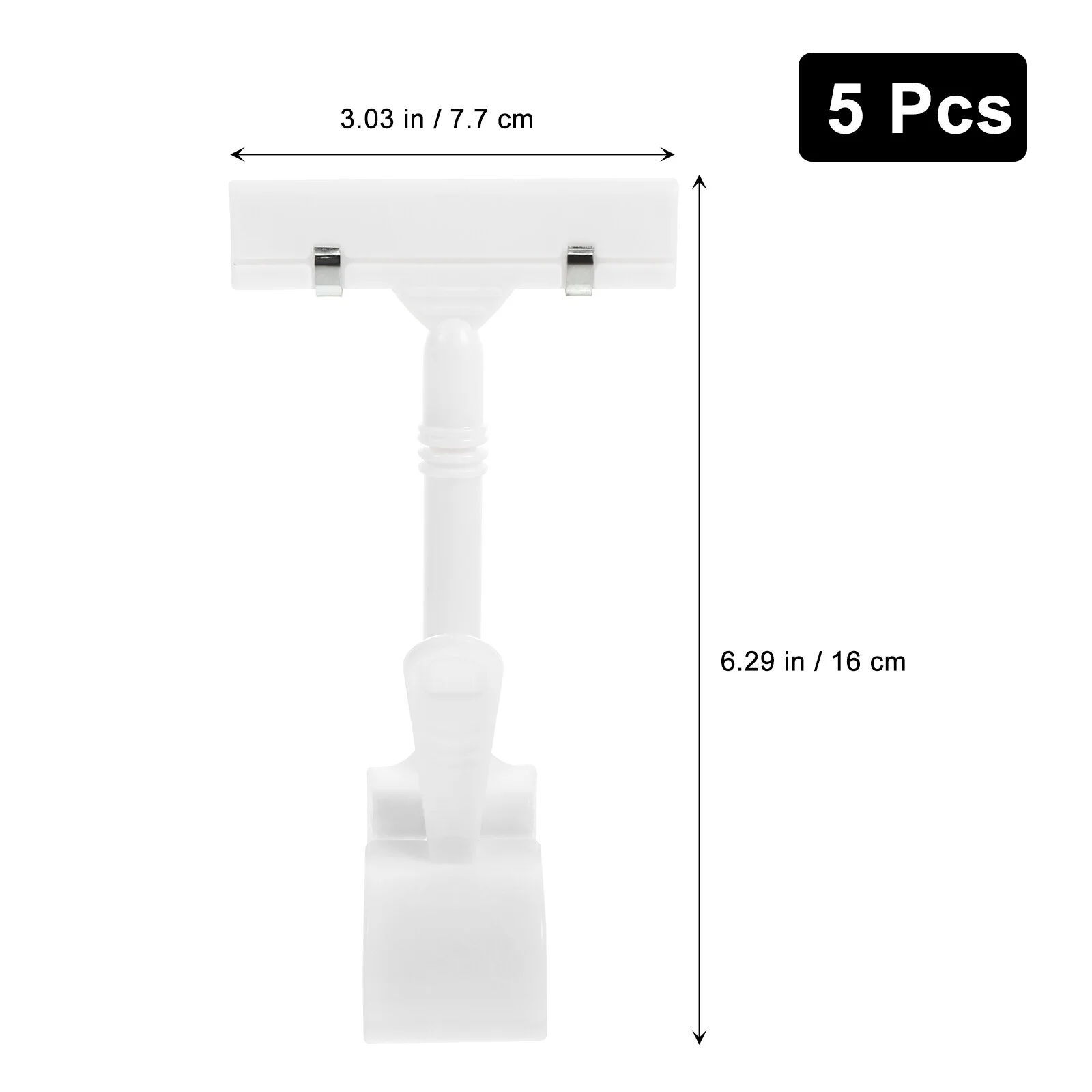 5 Pcs Pop Advertising Folder Display Stand Price Tag Clip Metal Shelf Brackets Desk Plastic Holder Magnetic Labels