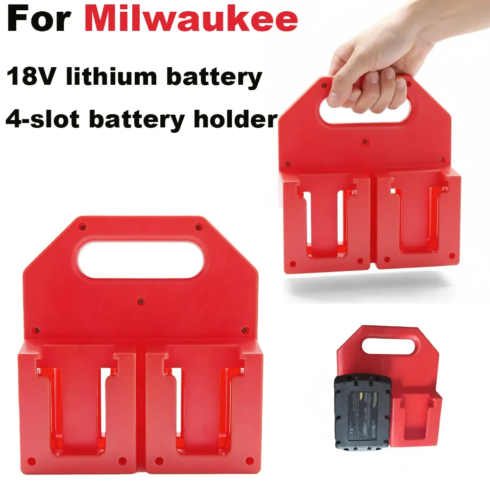 Batteriehalter für Milwaukee M18 18 V Batteriehalterungen Dock-Halter passend für M18 48-11-1815, für Arbeitswagen, Regal, Werkzeugkasten