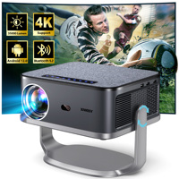 XIWBSY 2025 New T08 Projector 35000Lumens Moive Daylight Projector Android 12.0 Smart Proyector 8K Decode AutoFocus Projector