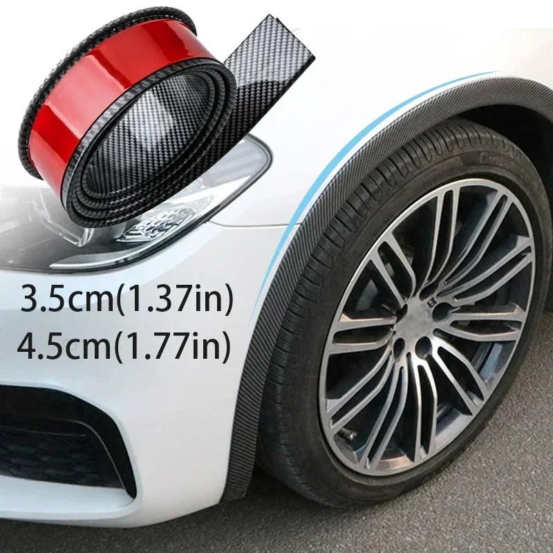 Carbon Fiber Patterned Car Wheels Tire Arches General Car Wheel Fenders Horn Arches Decorative Lips Extended Molded Protect