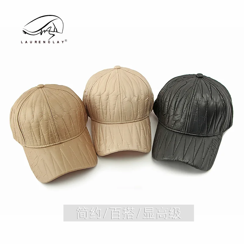 Down Feel High-grade Face-looking Small Peaked Cap For Women Autumn And Winter  Casual All-matching Hard Crown Baseball Cap