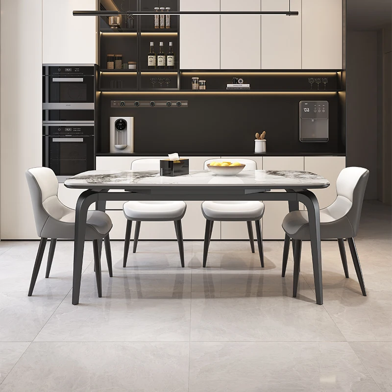 إيطاليا طاولة طعام المعيشة الأبيض قابلة للتمديد المحمولة طاولة طعام المطبخ 6 أشخاص توفير المساحة Mesas Plegables أثاث Portatil