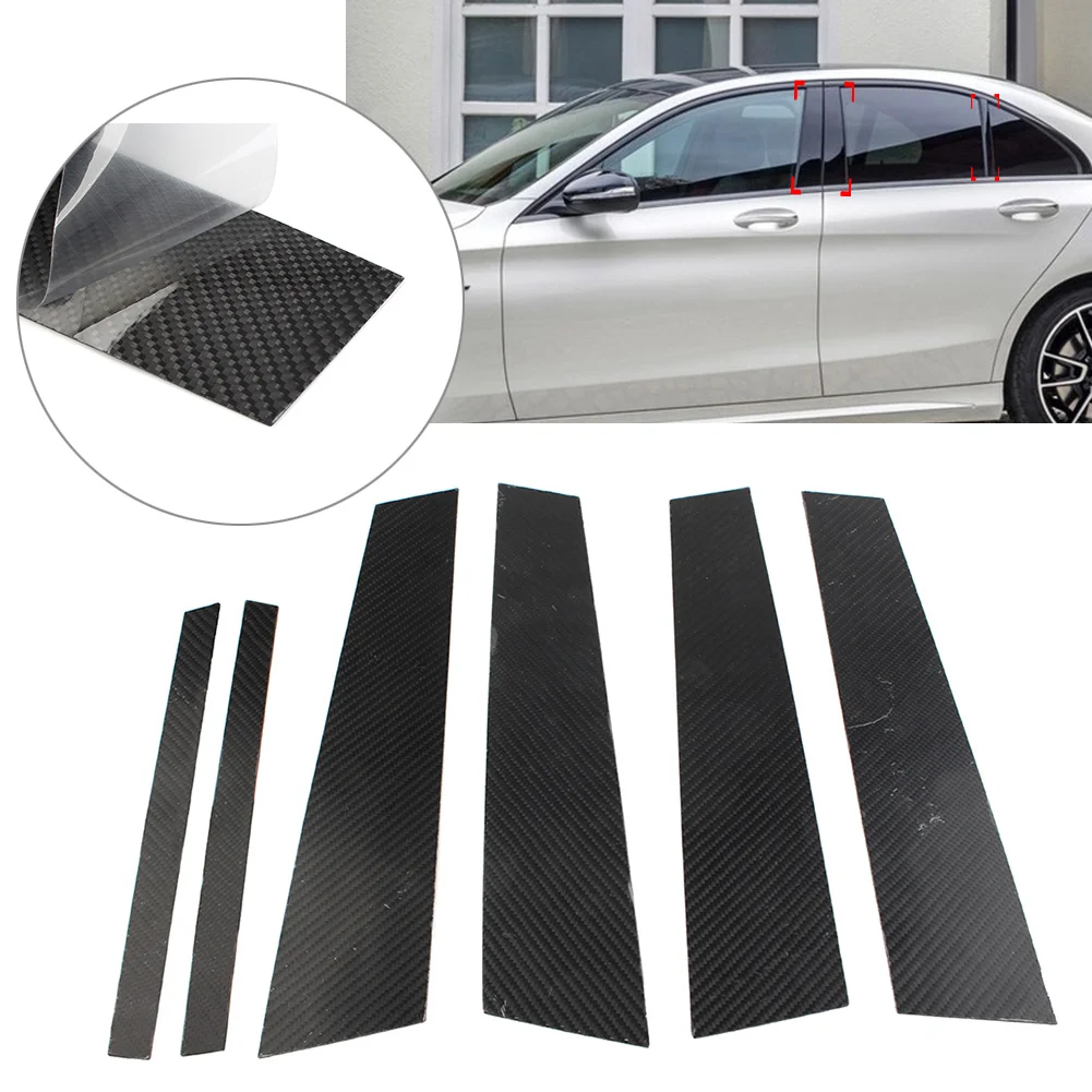 Car Exterior Door Window B Pillar Post Cover Trim Accessories For Mercedes Benz C Class W205 Sedan 2015 2016 2017 2018