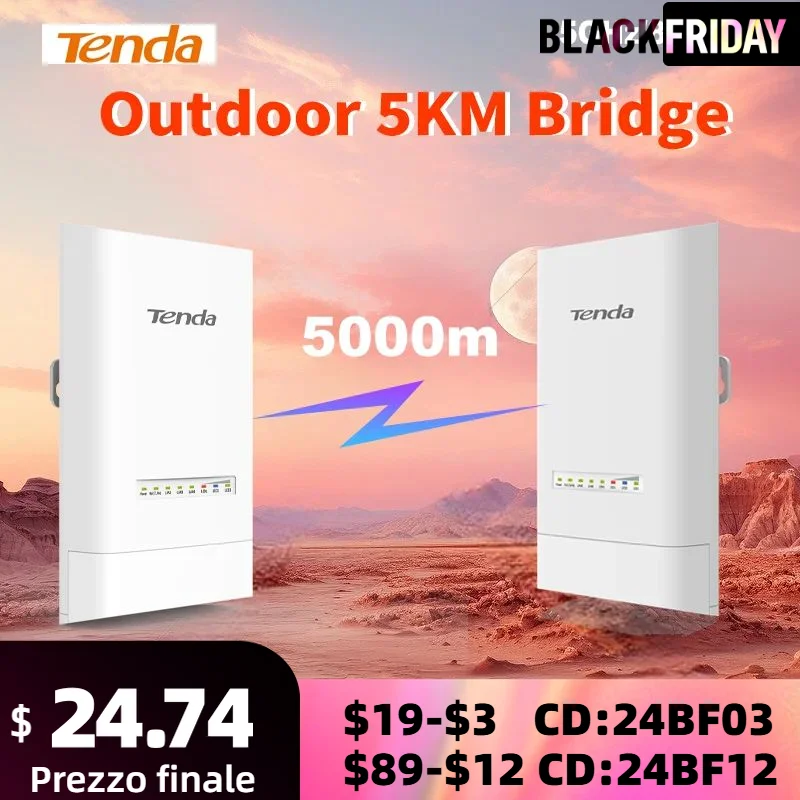 Tenda-wireless wi-fi repetidor os3 5km 5ghz, 867mbps, extensor cpe ao ar livre, ap ponto de acesso, ponte wi-fi, hotspot p para p