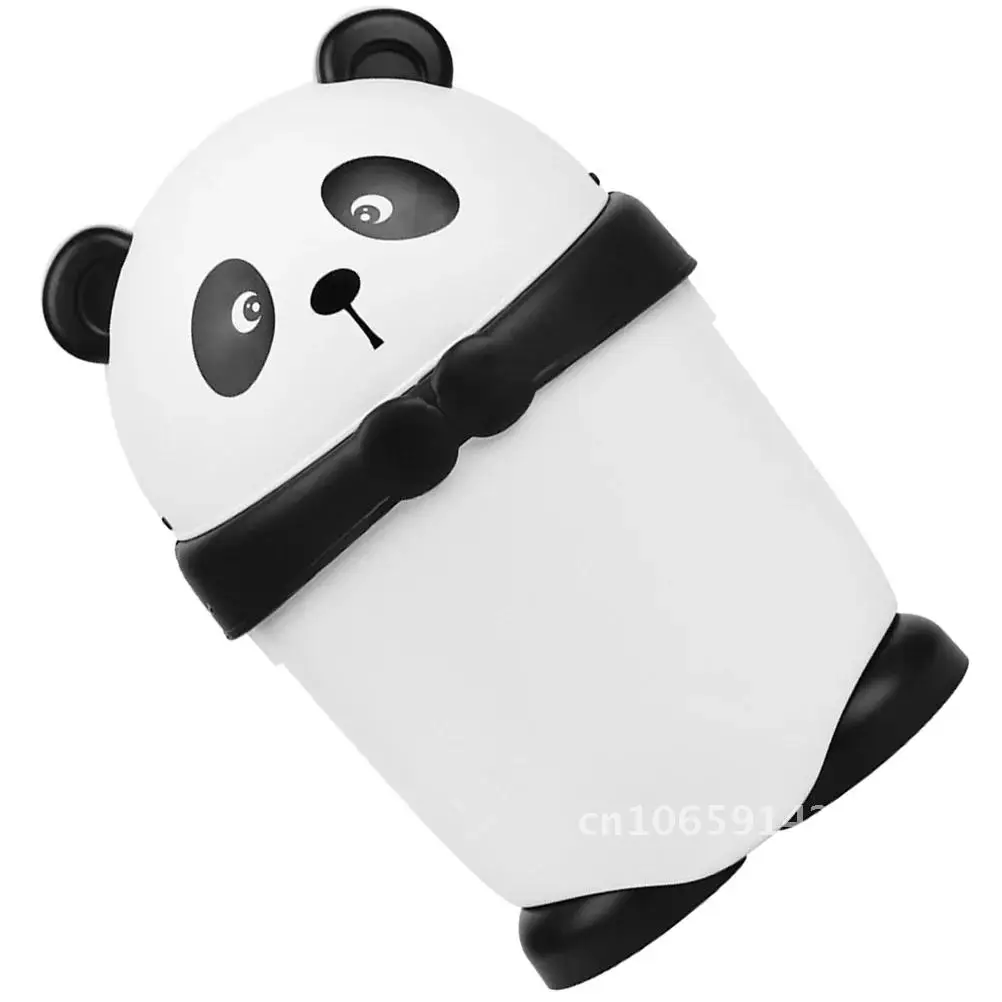 Picture 4: Panda Trash Can Bathroom With Lid Garbage Plastic Room Bin for Tin Small Office Car