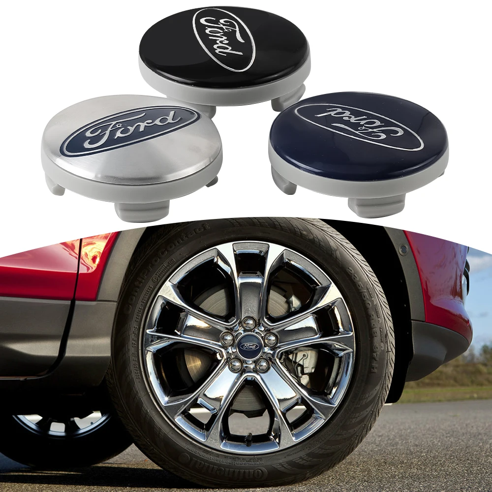 4Pcs 54/56/60MM For Ford Fiesta C-Max Kuga Ranger Raptor KA Fusion ST Transit Edge Car Wheel Center Hup Caps Wheel Cover Sticker