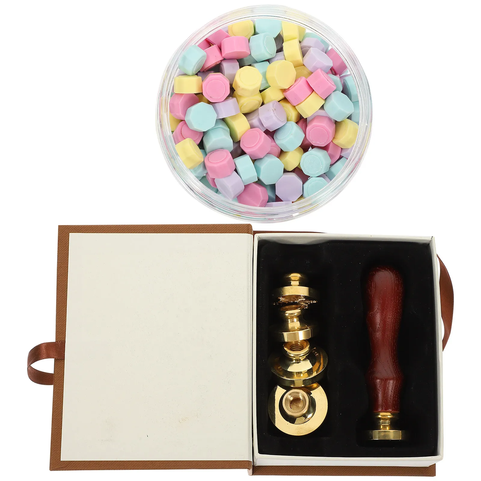 

1Set Christmas Wax Seal Stamp Kit Copper Head Retro Sealing Stamp for DIY Decor Scrapbooking Invitations Gifts Packaging Craft