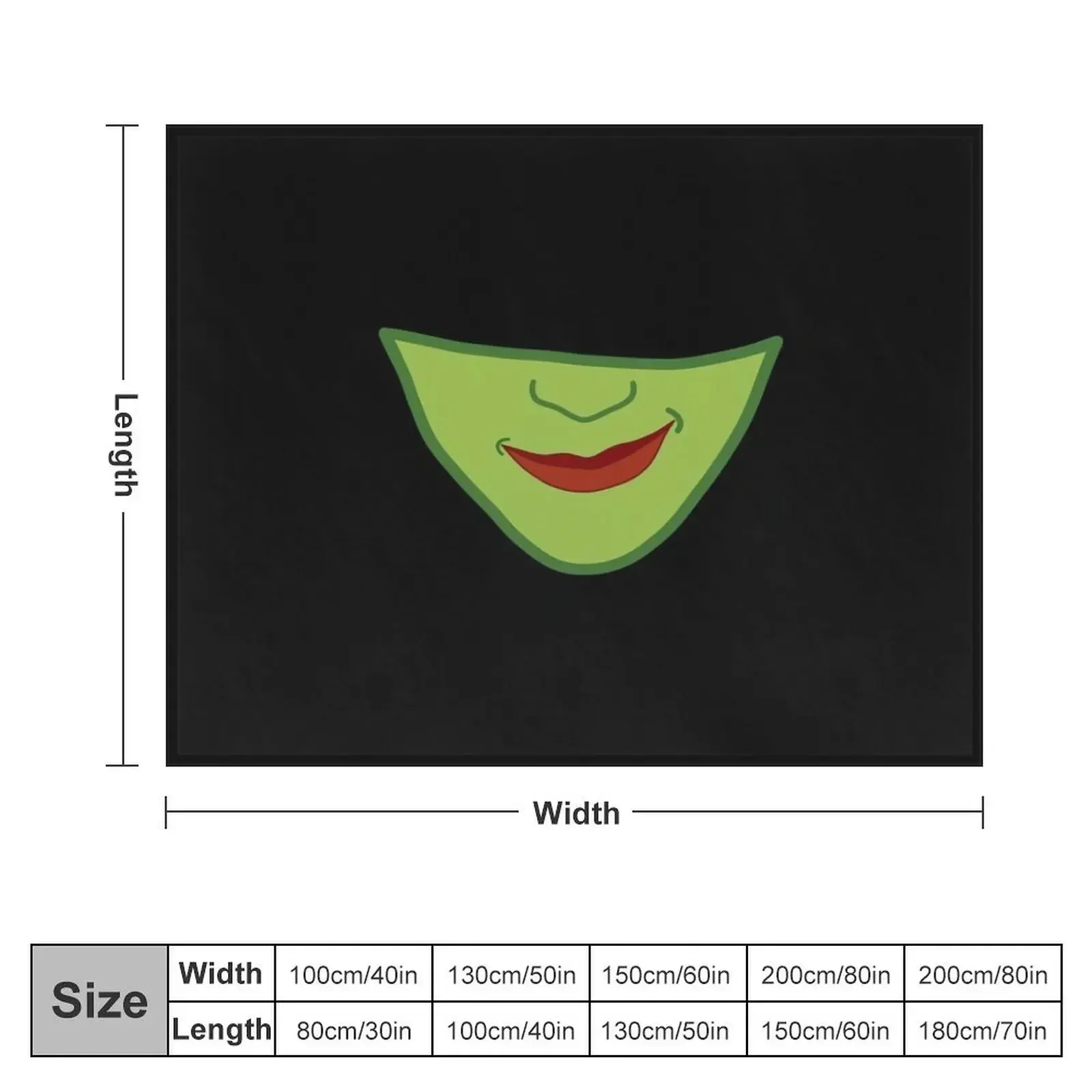 Elphaba From Wicked The Musical Throw Blanket halloween Single Blankets