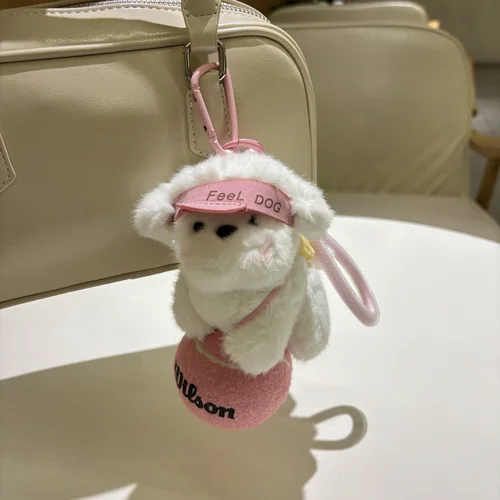 Imagen 2 del producto Wilson tenis colgante de felpa moda tenis cachorro colgante pareja llavero deportes memorabilia regalos creativos linda chica