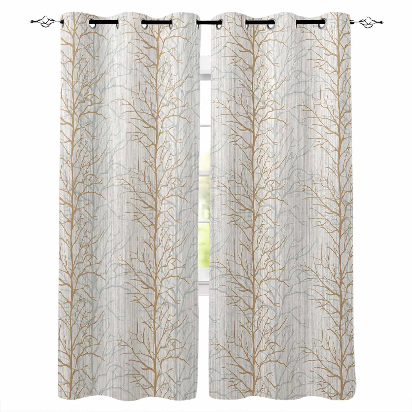 

Overlay Of Tree Branch Loop Diagram Window Curtain Living Room Kitchen Curtain Panel Blackout Curtains For Bedroom