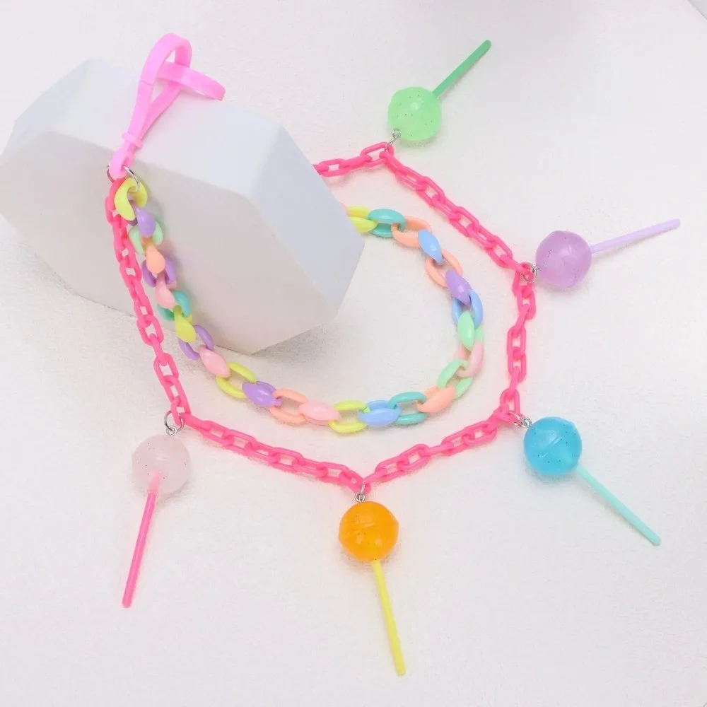 Candy-colored Rainbow Pant Chain Double-layer Multicolor Acrylic Trousers Chains Y2K Jewelry Gifts Lollipop Waist Chain Women