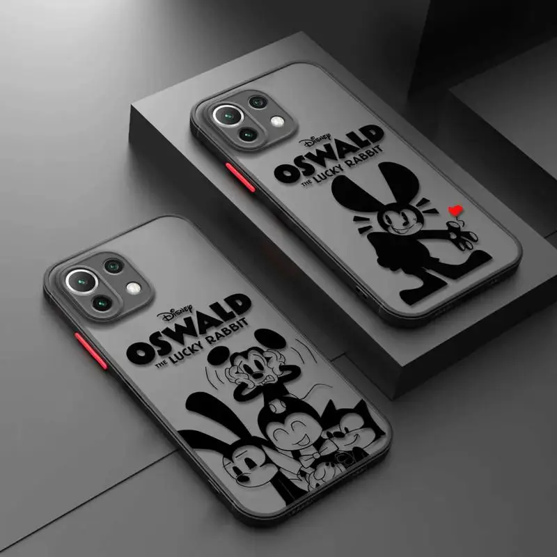 Cute Oswald The Lucky Rabbit Phone Case For Xiaomi Poco X3 NFC X4 X5 12T 9T Pro 13 11 Lite Mi 9 12 12X M3 M5 C40 C50 C51