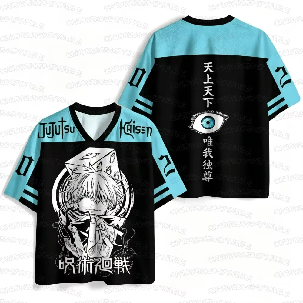Summer Women's Men's Short Sleeve T-shirt Casual Jujutsu Kaisen Jersey Hot Anime Fans T-shirt Unisex Tops Y2K Jersey Tops