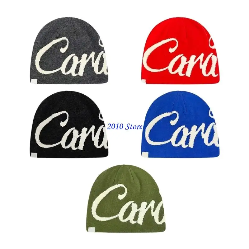 

F3MF Теплая зимняя вязаная шапка со звездным принтом, эластичная акриловая шапка, семейные размеры