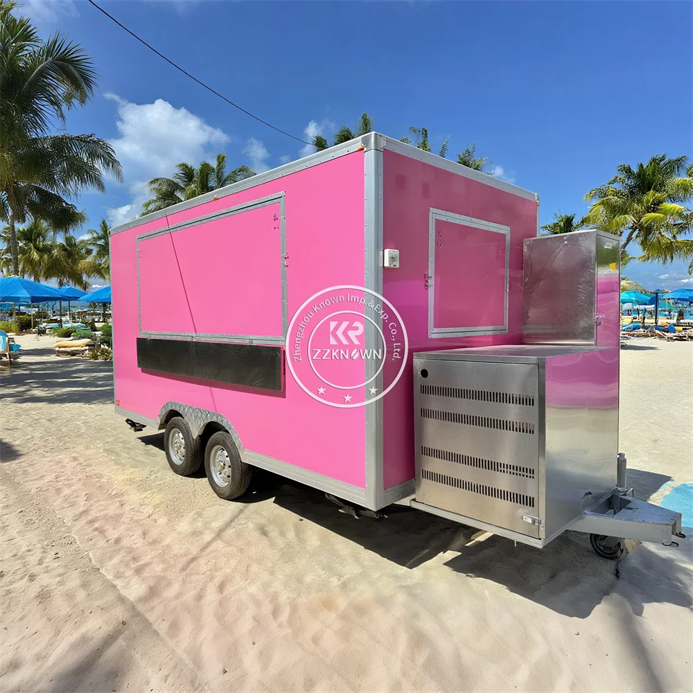 

Hot Dog Ice Cream Cart Street Catering Trailer Food Truck Fully Equipped Concession Mobile Kitchen Food Trailer For Sale