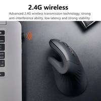Warvank U2 Vertical Wireless Mouse Ergonomic Optical Comfortable Silent Office Mouse DPI Adjustable 800/1200/1600 for PC Laptop