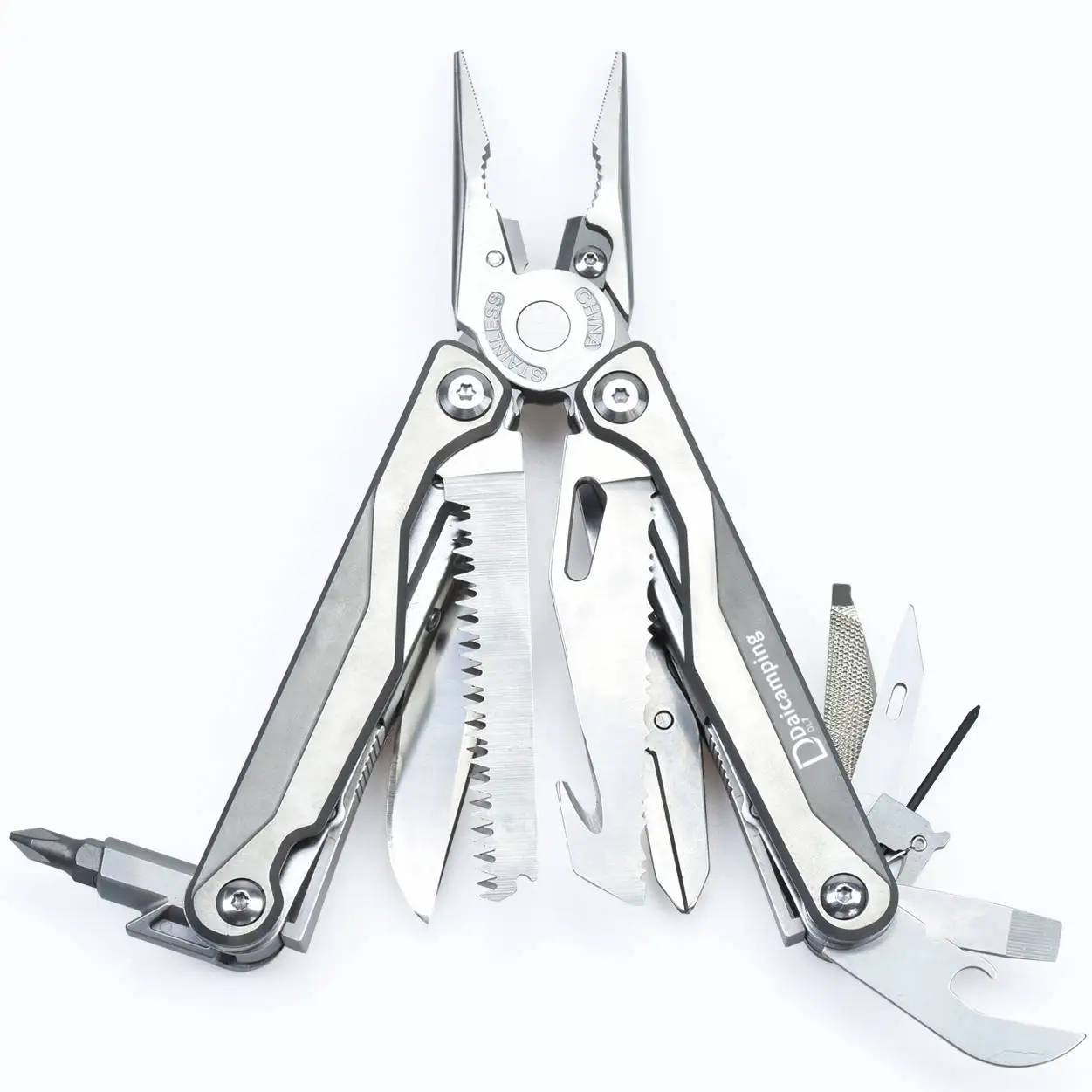 Daicamping-Kit Multitools Plier, Cabo de liga de titânio DL7, Ferramentas multifuncionais domésticas, Cortador de troca de braçadeira, Faca dobrável