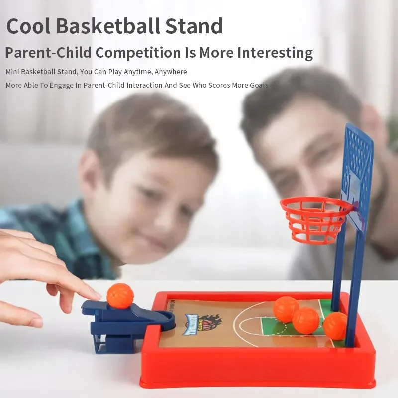 Mini Desktop Basketball Game Set, Jogo de Tabletop Portátil, Viagem, Escritório, Interior, Exterior, Diversão Sports Board Game