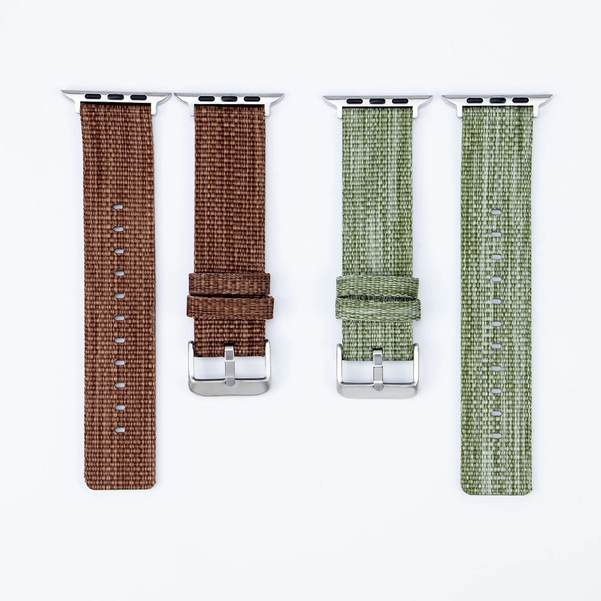 Canvas Nylon Watch Strap for Apple Watch Ultra 2 Band 49mm 44mm 45mm 41mm 42mm 40mm Bracelet For Iwatch Series 9 8 7 6 5 4 SE 3