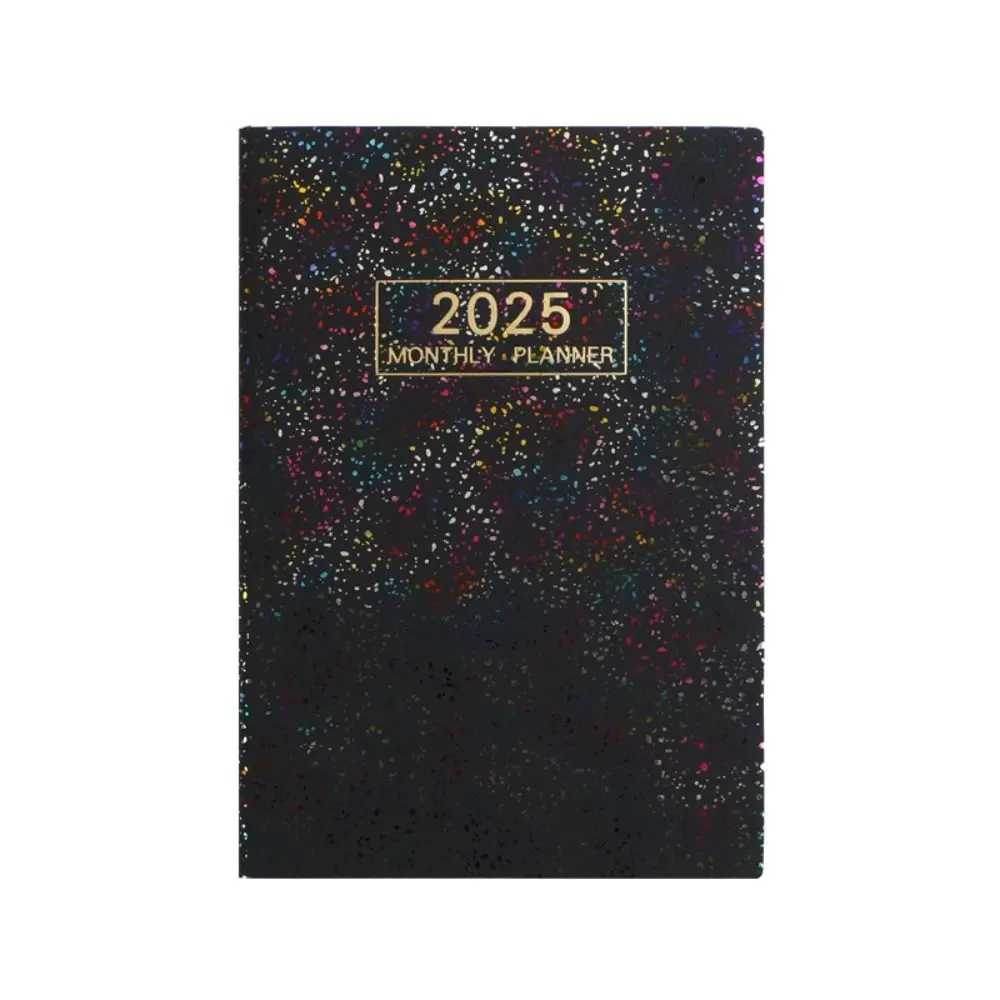 Laser 2025 English Notebook Colorful Efficiency Plan A5 Mini Pocket Notebook 12 Months To Do List Schedule Planner Notepad