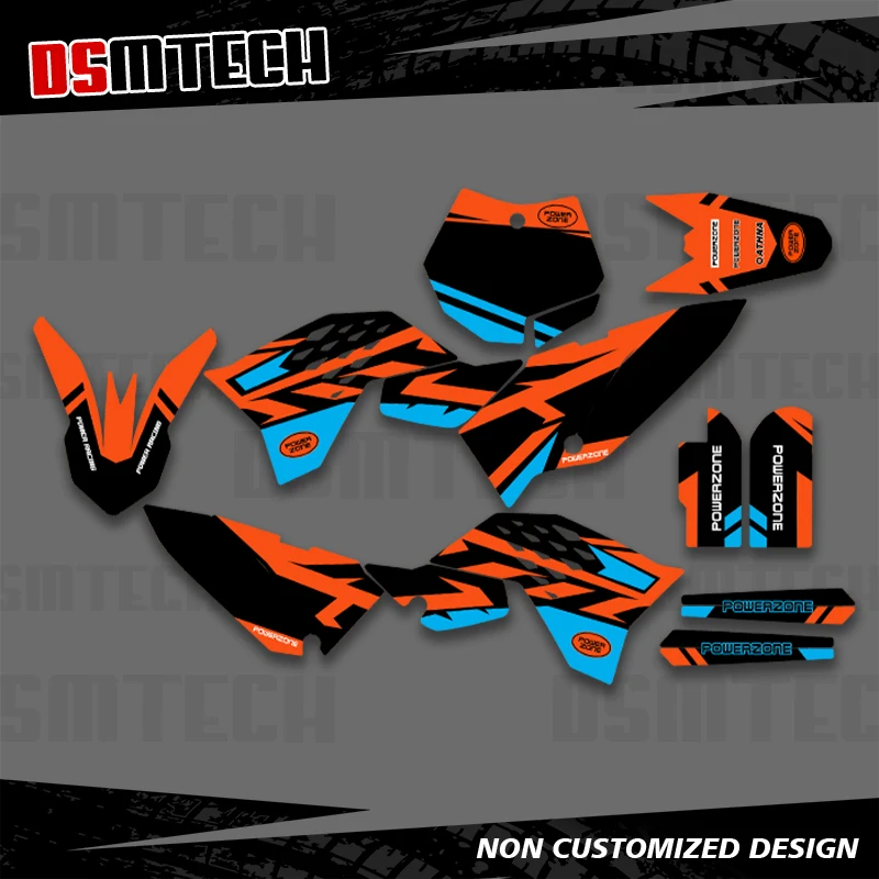 

DSMTECH полная графика наклейки мотоцикл фон индивидуальный номер имя для KTM SX65 SX 65 2009 2010 2011 2012-2015 002