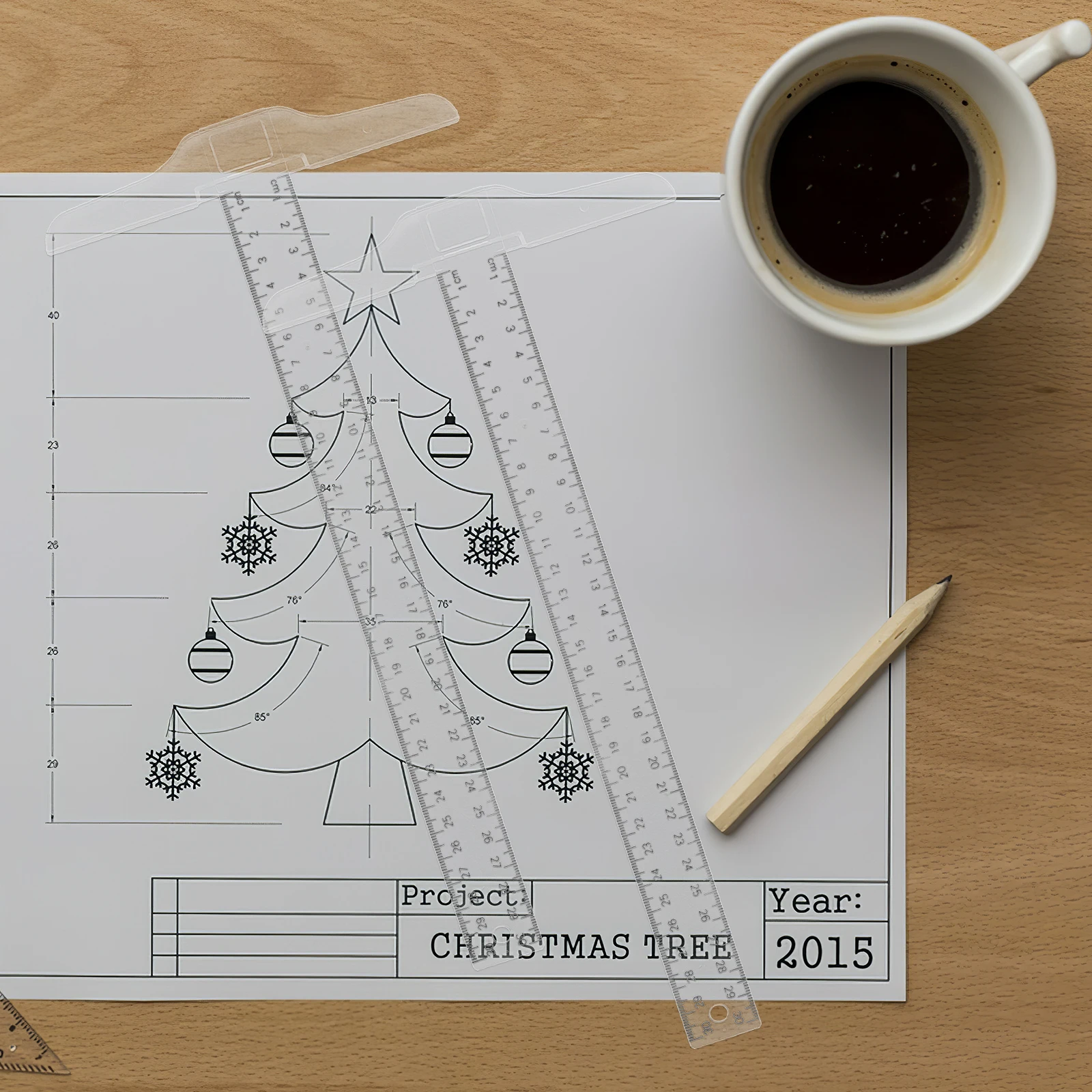 

2Pcs T Shaped Ruler Clear Centimeter Scale Precision Drafting Ruler for Engineering Designing Handicrafts Travel Portable