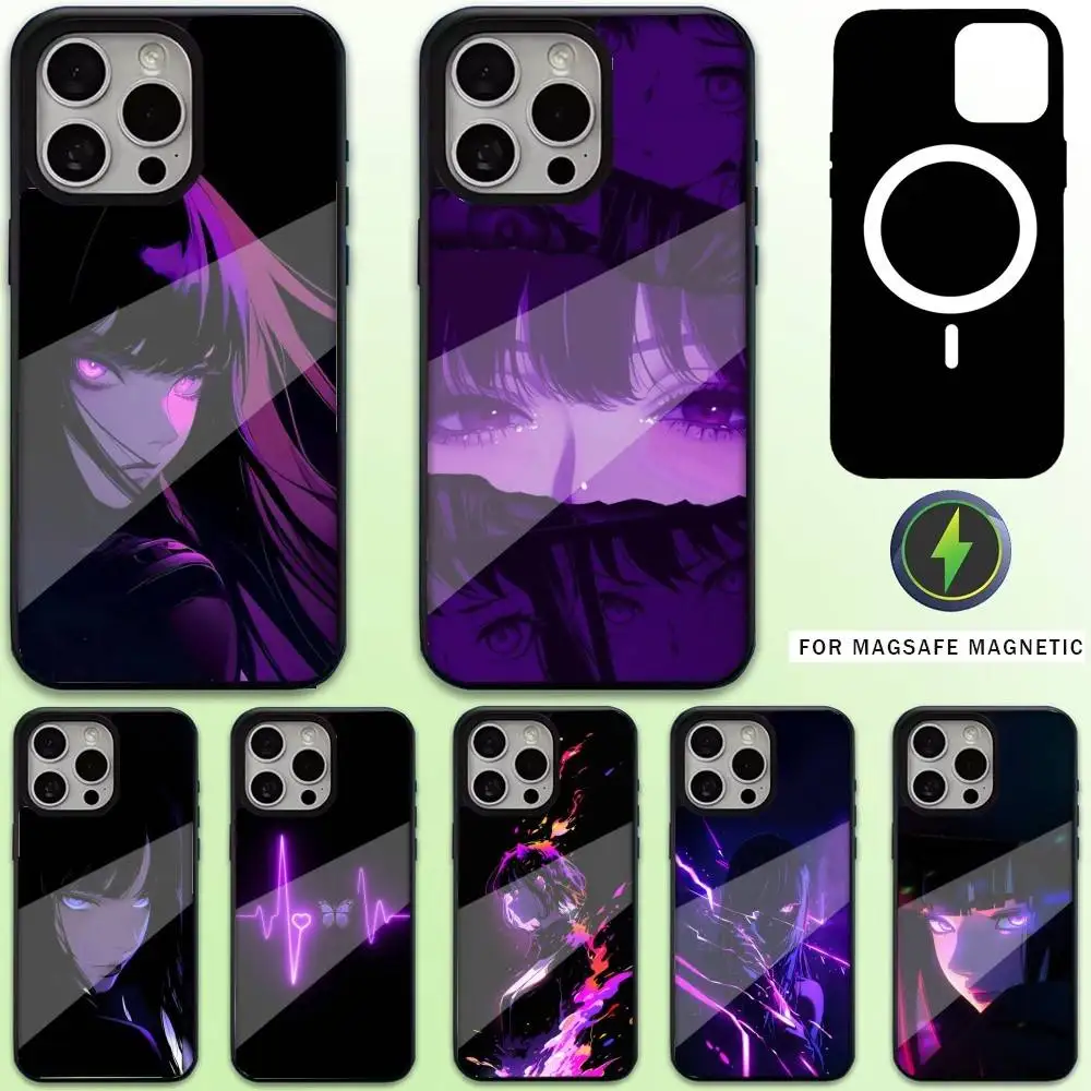 

Purple G-Girl Phone Case For iPhone17,16,15,14,13,12,11 Plus,Pro Max Magnetic For Magsafe Wireless Charging