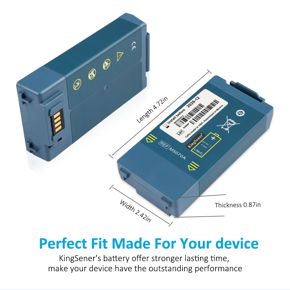 KingSener 2029 M5070A Replacement Battery For Philips HeartStart Home OnSite AED FRx HS1 Defibrillator M5066A M5067A 38.7WH