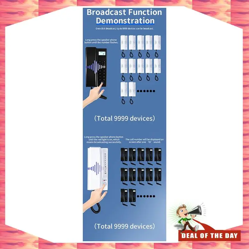 تسليم 24 ساعة بمقبس الاتحاد الأوروبي 2.4 جيجا هرتز اتصال داخلي لاسلكي للمنزل والمكتب لمسافات طويلة متعدد الغرف مكالمات واضحة هاتف أرضي لاسلكي #4