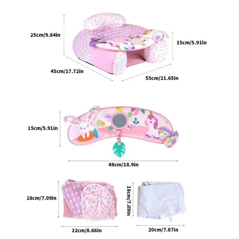 Sofá inflable para aprendizaje bebés para sentarse 6-36 meses portátil y cómodo P31B