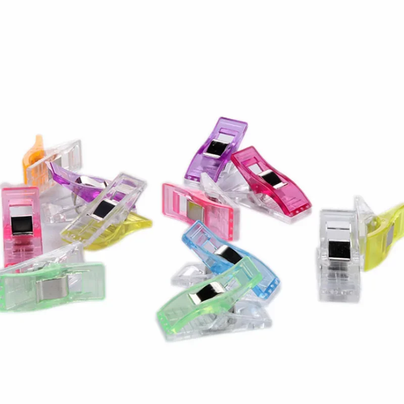 10pcs DIY Patchwork Job Foot Case Multicolor Plastic Clips Sewing Tools Sewing Accessories Crafts Sewing Clips