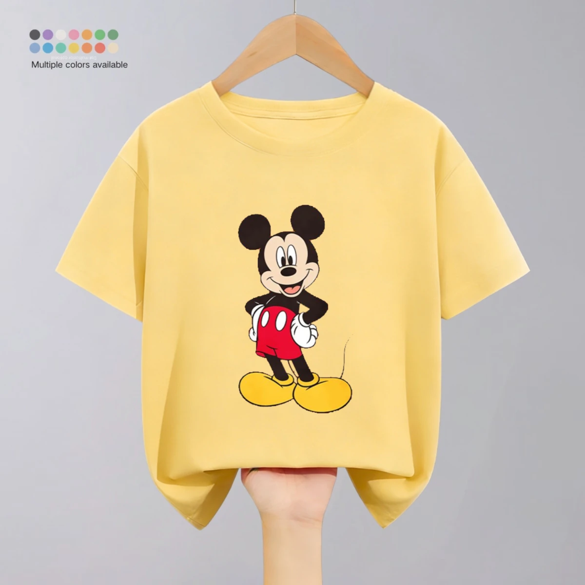 

Детская одежда, футболка, простые модные футболки с принтом Микки, футболки с короткими рукавами, костюм для малышей, детская летняя одежда