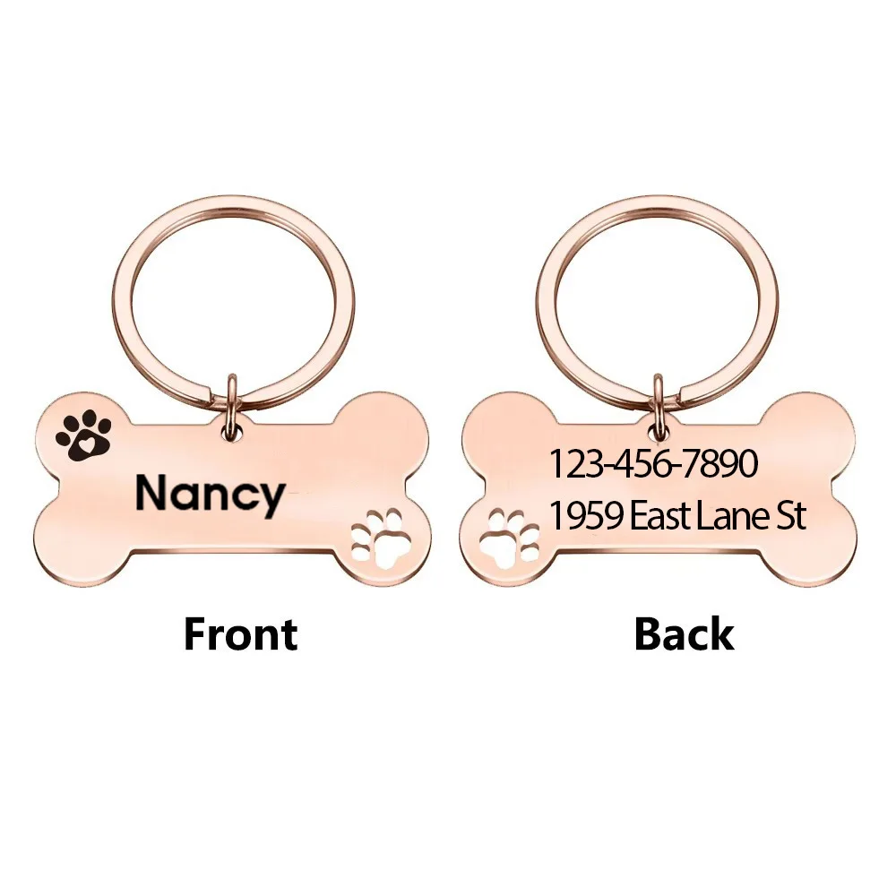 

1 pc nice AvantGarGotltcTEEDem Customized Text Laser Engraving Dog Tag Engraved Tags Pet Accessories For Dog