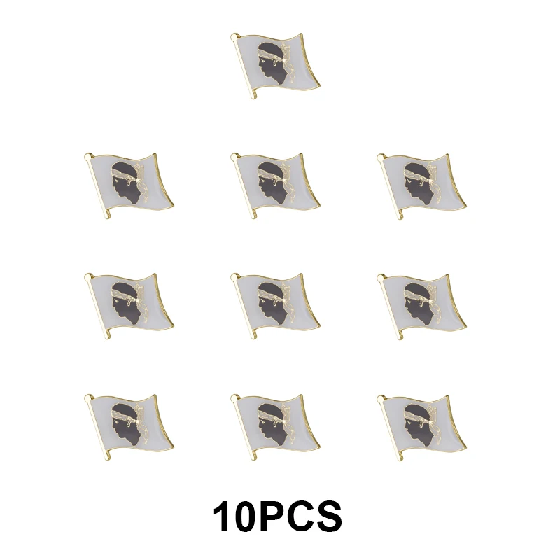 

1-100 шт. значков-брошей с флагом Корсика, нагрудные значки-пины