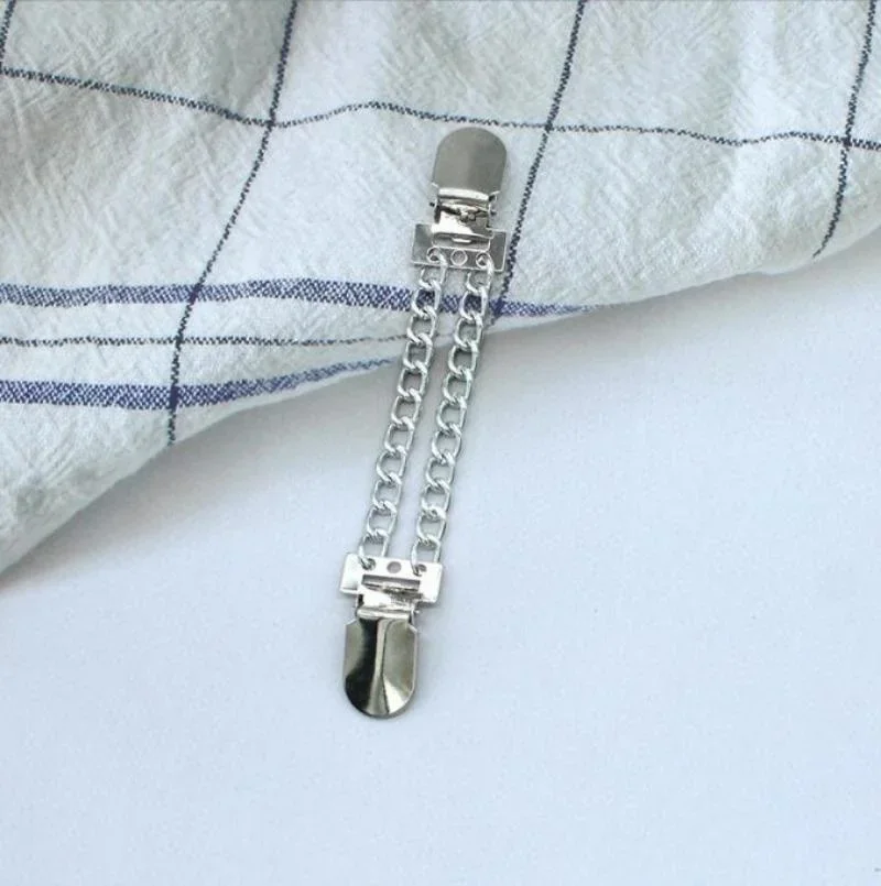 Fashion Cardigan Clip Cape Shawl Shirt Sweater Collar Duck Clip Pearl Rhinestones Blouse Buckle Clothing Decoration Brooch Pin
