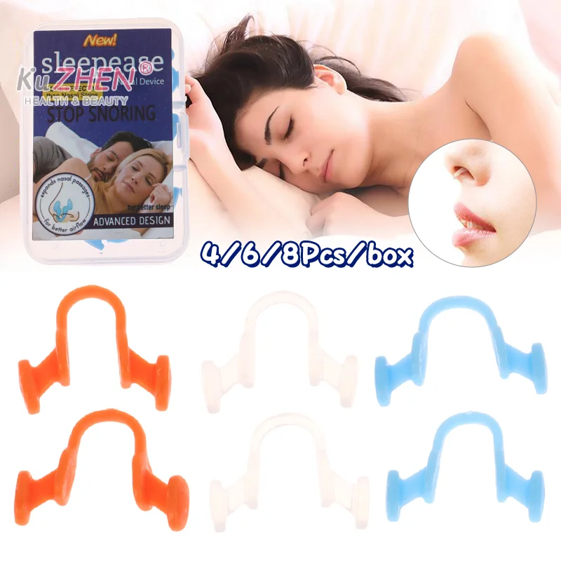 Anti Snore Nasal Dilator Stop Snoring Silicone Nose Clip Sport Easy Breath Nasal Clip Stop Snoring Aid Device Improve Sleeping